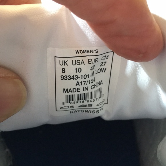 K Swiss shoe white on white leather ladies lace size 10. - Picture 4 of 9